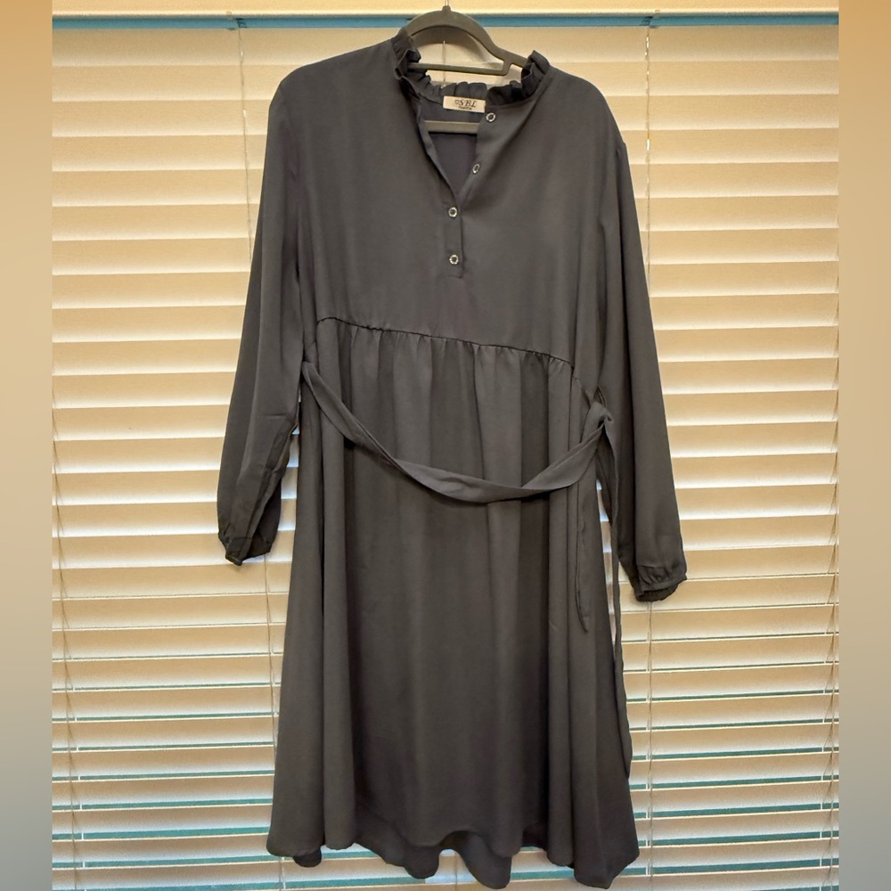 Amazon Bluish - Gray Long Sleeve Dress